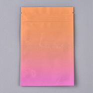 Gradient Color Plastic Zip Lock Bags, Resealable Aluminum Foil Food Storage Bags, Self Seal Bags, Rectangle, Pink, 15x10.1cm, Unilateral Thickness: 3.9 Mil(0.1mm)(OPP-P002-A02)