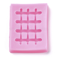 Food Grade Silicone Molds, Fondant Molds, For DIY Cake Decoration, Chocolate, Candy, UV Resin & Epoxy Resin Jewelry Making, Fence, Deep Pink, 64x48x9mm, Inner Diameter: 47x33.5mm(DIY-L026-144)