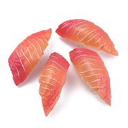Artificial Plastic Sushi Sashimi Model, Imitation Food, for Display Decorations, Salmon Sushi, Red, 68x26x23mm(DJEW-P012-06)