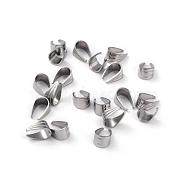 304 Stainless Steel Snap on Bails, Stainless Steel Color, 8x5.5x4.5mm(STAS-H151-06P)