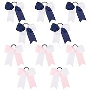 Gorgecraft 10Pcs 2 Colors Bowknot Polyester Elastic Hair Ties, Hair Accessories for Girl Kids, Mixed Color, 160x170mm, 5pcs/color(OHAR-GF0001-24)