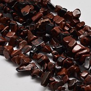 Chip Natural Mahogany Obsidian Beads Strands, 5~8x5~8mm, Hole: 1mm, 34 inch(G-N0134-25)