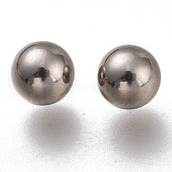 304 Stainless Steel Beads, No Hole/Undrilled, Round, Stainless Steel Color, 4mm(X-STAS-H108-03D-P)