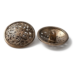 1-Hole Retro Zinc Alloy Shank Buttons, Hollow, Garment Decoration, Antique Bronze, 25x10mm, Hole: 2mm(BUTT-WH0028-45E-05)