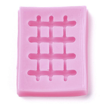 Food Grade Silicone Molds, Fondant Molds, For DIY Cake Decoration, Chocolate, Candy, UV Resin & Epoxy Resin Jewelry Making, Fence, Deep Pink, 64x48x9mm, Inner Diameter: 47x33.5mm