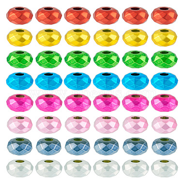 Mixed Color Rondelle Resin European Beads