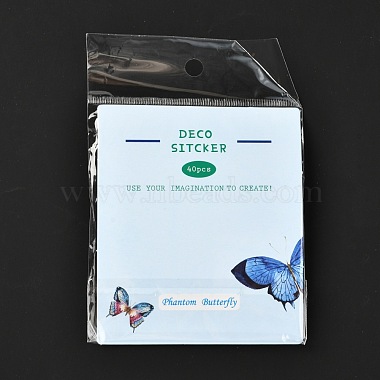 40Pcs 20 Styles PET Adhesive Waterproof Stickers Set(DIY-K032-50C)-2
