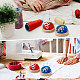 2Pcs 2 Colors Cute Ball Shaped Wave Pattern Cotton Needle Cushion(DIY-GL0004-18)-5