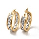 Two Tone Hollow Braided 304 Stainless Steel Hoop Earrings for Women(EJEW-I272-02GP)-1
