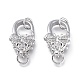 Brass Micro Pave Clear Cubic Zirconia Lobster Claw Clasps(X-ZIRC-Q024-20P)-1