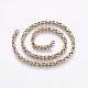 201 Stainless Steel Byzantine Chain Necklaces(NJEW-O102-17GP)-1