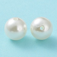 Imitated Pearl Acrylic Beads, Round, Creamy White, 14mm, Hole: 2mm, about 370pcs/500g(PACR-14D-12)