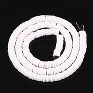 Flat Round Eco-Friendly Handmade Polymer Clay Bead Spacers, PapayaWhip, 3x1mm, Hole: 1mm, about 380~400pcs/strand, 17.7 inch(X-CLAY-R067-3.0mm-16)