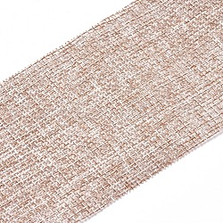 Polyester Imitation Burlap Ribbon, BurlyWood, 60mm, about 20m/Roll(OCOR-WH0032-21)