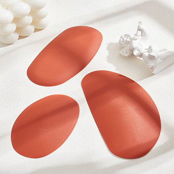 Oval Silicone Scrapers, for DIY Clay Craft Making, Tomato, 88~124mm, 3pcs/set