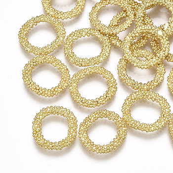 Brass Linking Rings, Oval, Real 18K Gold Plated, 15x13.5x2mm