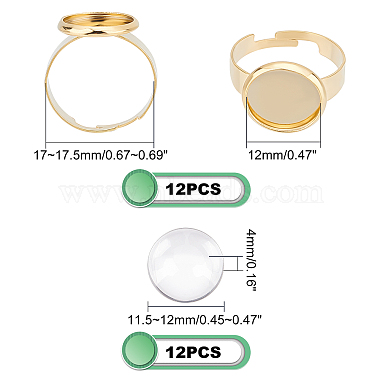 DIY Flat Round Blank Dome Finger Rings Making Kit(DIY-DC0001-63)-2