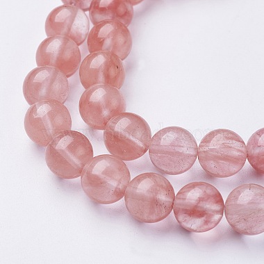 Cherry Quartz Glass Beads Strands(GSR10mmC054)-2