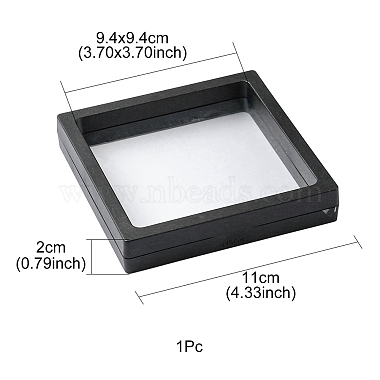 Square Transparent PE Thin Film Suspension Jewelry Display Box(CON-YW0001-37)-5