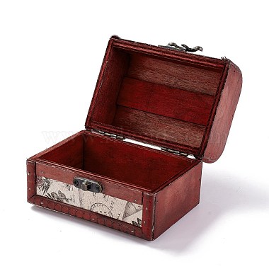 Старинная деревянная шкатулка для драгоценностей(AJEW-M034-01A)-2