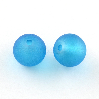 Transparent Frosted Glass Beads(FGLA-R001-6mm-M)-2