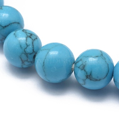 Synthetic Turquoise Jasper Bead Stretch Bracelets(X-BJEW-K212-B-022)-2