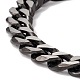 Ion Plating(IP) 304 Stainless Steel Curb Chains Bracelet for Men Women(BJEW-B063-01B)-2