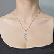 201 Stainless Steel Hollow Leaf Pendant Necklace(NJEW-OY001-68)-2