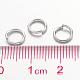 Platinum Plated Brass Round Open Jump Rings for Jewelry DIY(X-JRC7mm-NF)-3