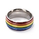 Rainbow Pride Finger Ring(RJEW-M140-01P)-1