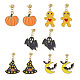Halloween Theme Alloy Enamel Dangle Stud Earrings(EJEW-JE05247)-1