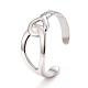 304 anneau de manchette ouvert en forme de noeud interlock en acier inoxydable pour femme(RJEW-C025-13P)-1