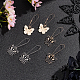 ANATTASOUL 3 Pair 3 Color Enamel Butterfly with Skull Hoop Earrings(EJEW-AN0002-46)-7