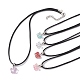 Glass Butterfly Pendant Necklaces(NJEW-JN04572)-1