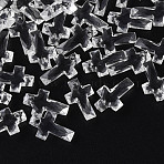 Transparent Acrylic Pendants, Faceted, Cross, Clear, 16x10x4.5mm, Hole: 1.5mm, about 1455pcs/500g(MACR-S373-130-B01)