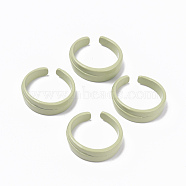 Spray Painted Alloy Cuff Rings, Open Rings, Cadmium Free & Lead Free, Dark Sea Green, US Size 6 1/2(16.9mm)(RJEW-T011-28A-RS)