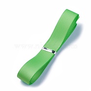 Grosgrain Ribbons, Polyester Ribbons, Green Series, Lawn Green, 5/8 inch(16mm), about 1yard/strand(0.9144m/strand)(SRIB-L055-16mm-D555)