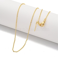 Brass Cable Chain Necklaces for Women, Real 18K Gold Plated, 17.60 inch(447mm)(NJEW-G084-10G)