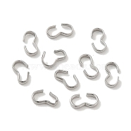 304 Stainless Steel Quick Link Connectors, Chain Findings, Number 3 Shaped Clasps, Stainless Steel Color, 8x4x1.4mm(STAS-P336-05E-P)