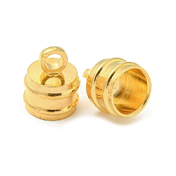 Brass End Caps, Lead Free & Nickel Free & Cadmium Free, Bell Shape, Golden, 9.5x8mm, Hole: 2.5mm(FIND-T071-08G)