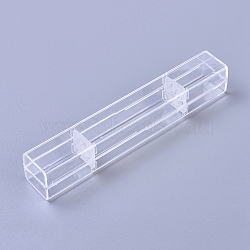 Transparent Plastic Tattoo Pen Storage Box, Microblading Pen Box, Permanent Makeup Beauty Body Art Accessory, Rectangle, Clear, 15.7x2.45x2.55cm(ODIS-NB0001-02)