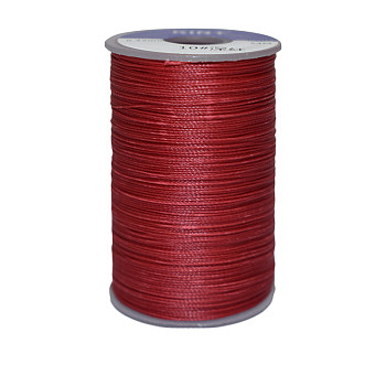 Waxed Polyester Cord, 6-Ply, Dark Red, 0.55mm, about 38.27 yards(35m)/roll
