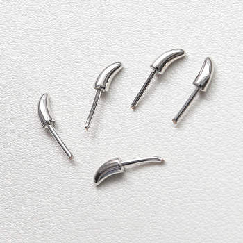 Brass Head Pins, for Ghost Witch Baroque Pearl Making, Cat Tail, Platinum, 6x3mm