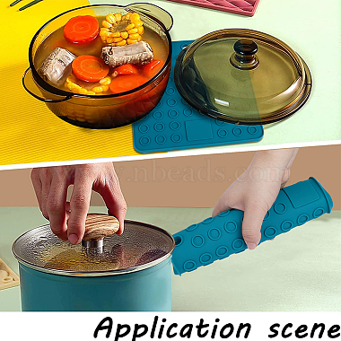 2Pcs Square Silicone Hot Mats for Hot Dishes(AJEW-GF0008-26B)-5