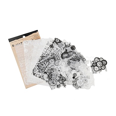 30 pièces 15 styles kits de papier scrapbook thème horloge(DIY-D075-02)-8