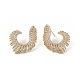 Clear Cubic Zirconia Wing Stud Earrings(EJEW-L234-075G)-1