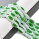 Printing Glass Oval Beads for Necklaces Bracelets Making(GLAA-B020-01A-15)-2