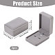 植毛加工のプラスチック製カフスボタンギフト収納ボックス(CON-WH0089-266)-2