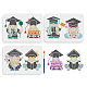 US 1 Set Graduation Theme PET Hollow Out Drawing Painting Stencils(DIY-MA0004-62A)-1