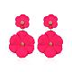 Flower Baking Paint Alloy Dangle Stud Earrings(FS-WG1427E-13)-1